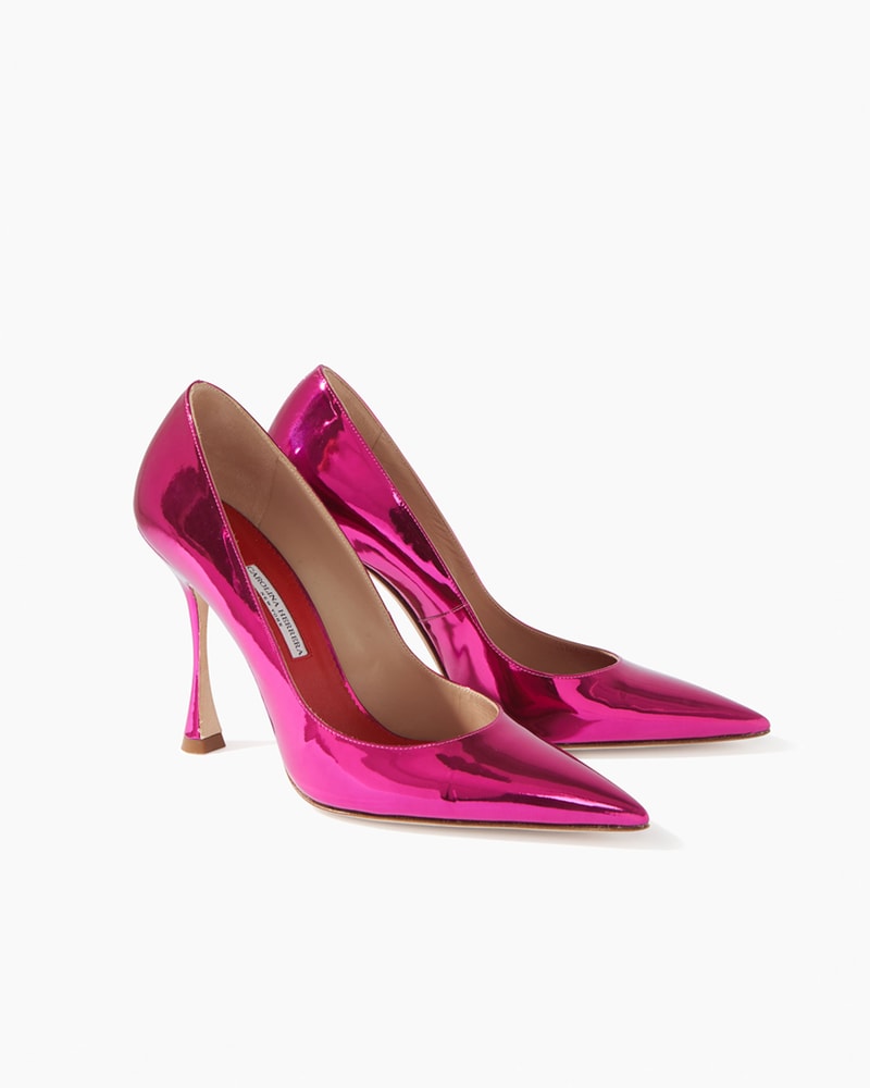 Metallic Patent Leather Pumps