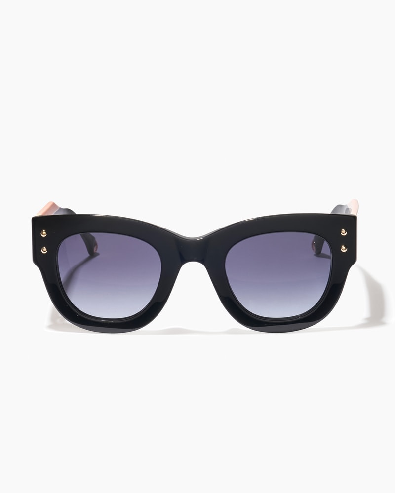 Round Frame Sunglasses With Contrast Temples