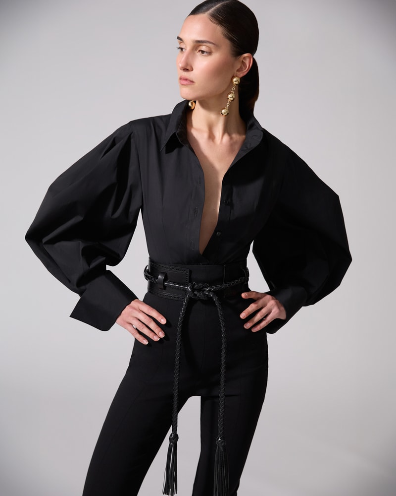 Balloon-Sleeve Shirt