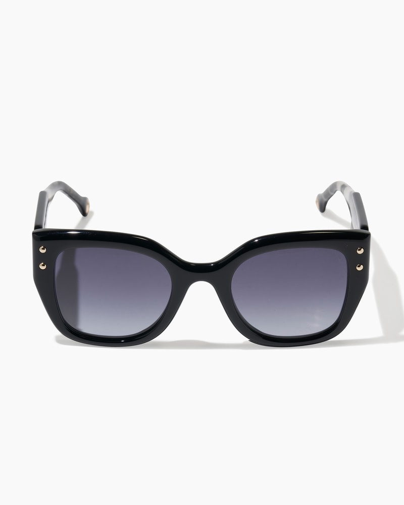 Square Frame Sunglasses with Tortoiseshell Temples