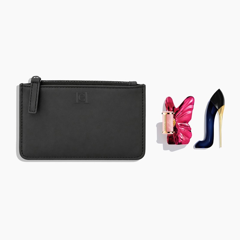 makeup mirror, travel spray and miniature