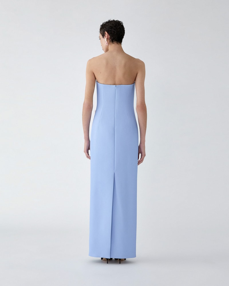 Hydrangea-Embroidered Column Gown | Carolina Herrera WW