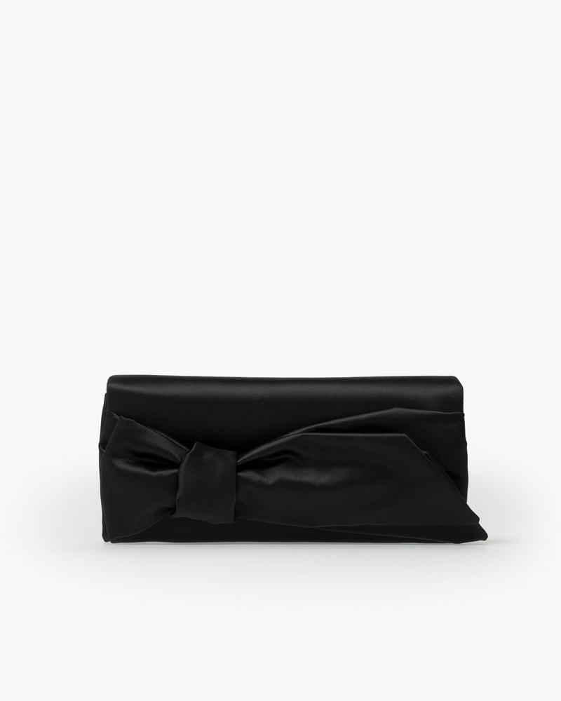 Karlita Satin Clutch with Bow