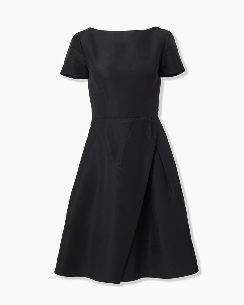 Draped Boat Neck Dress