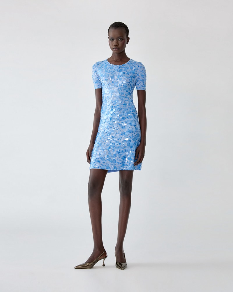 Lurex Mini Dress with Paillettes