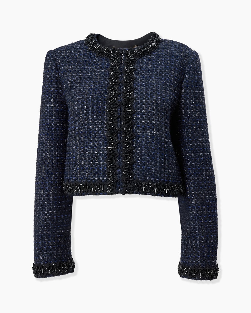 Embroidered Lurex Tweed Jacket