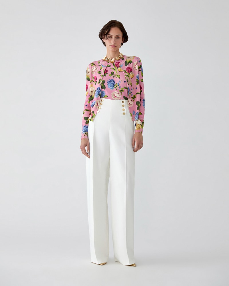 Floral-Print Cardigan