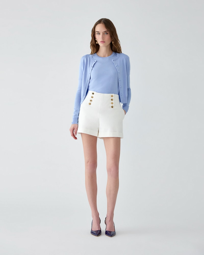 High-Waisted Wide-Leg Shorts