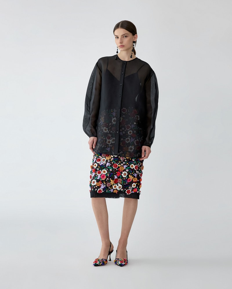Oversized Organza Blouse