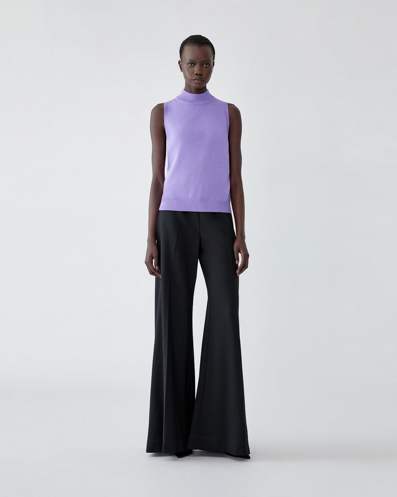 Sleeveless Mock-Neck Top