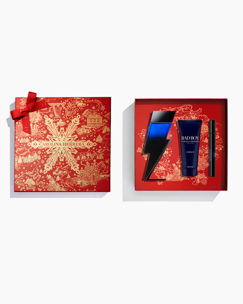 Bad Boy Cobalt Elixir 100ml Eau de Parfum, 100ml Shower Gel and 10ml Megaspritzer