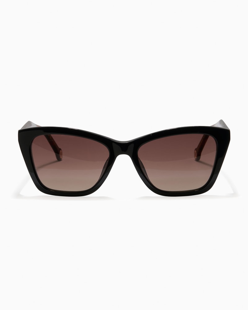 Rectangular-Frame Sunglasses with Contrast Temples