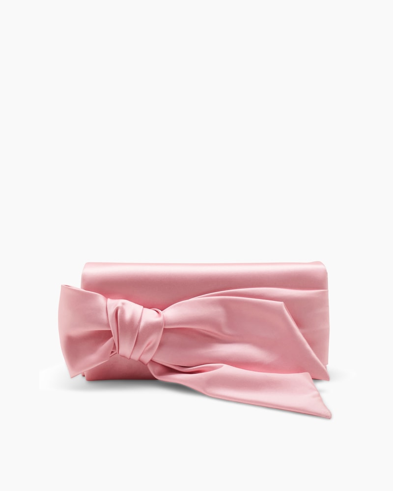 Karlita Satin Clutch with Bow