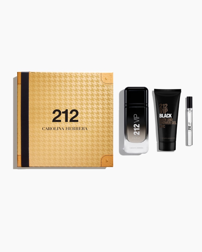 212 VIP Black 100 ml Eau de Parfum, 100ml Shower Gel and 10ml Megaspritzer