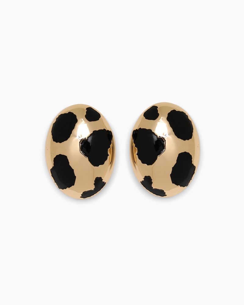 Leopard Spot Gold-Toned Earrings