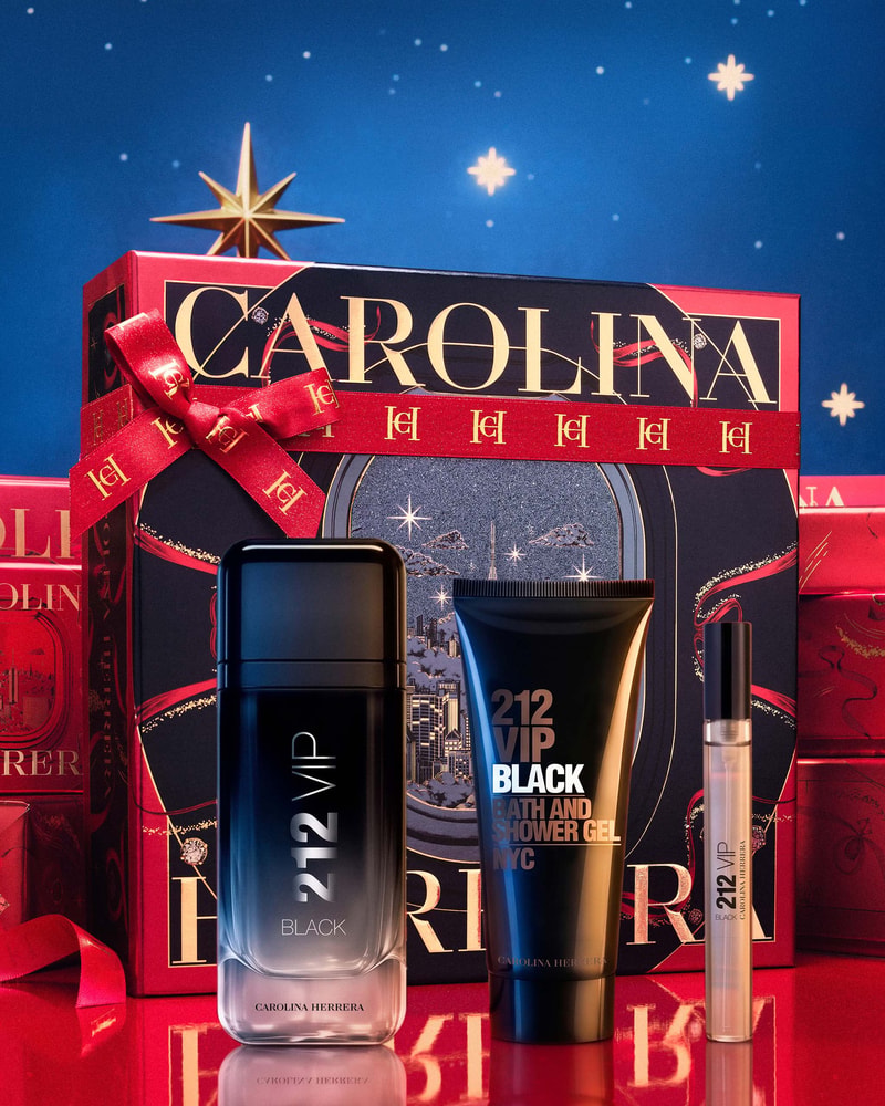 212 VIP Black 3.4 oz Eau de Parfum, 3.4 oz Shower Gel and 0.3 oz