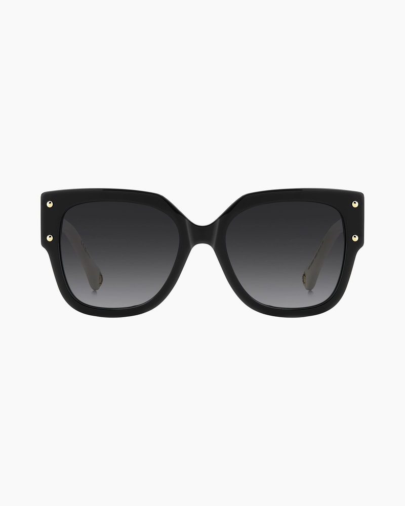 Square Frame Sunglasses with Contrast Temples