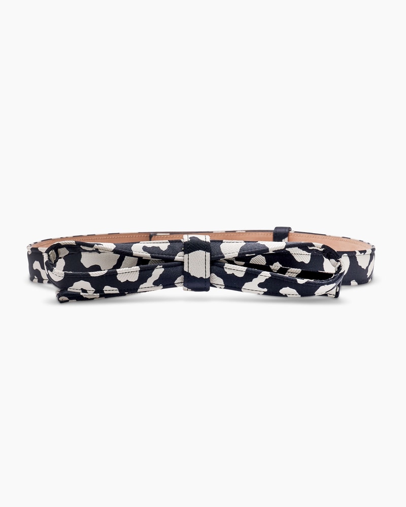 Leopard Spot Jacquard Bow Belt
