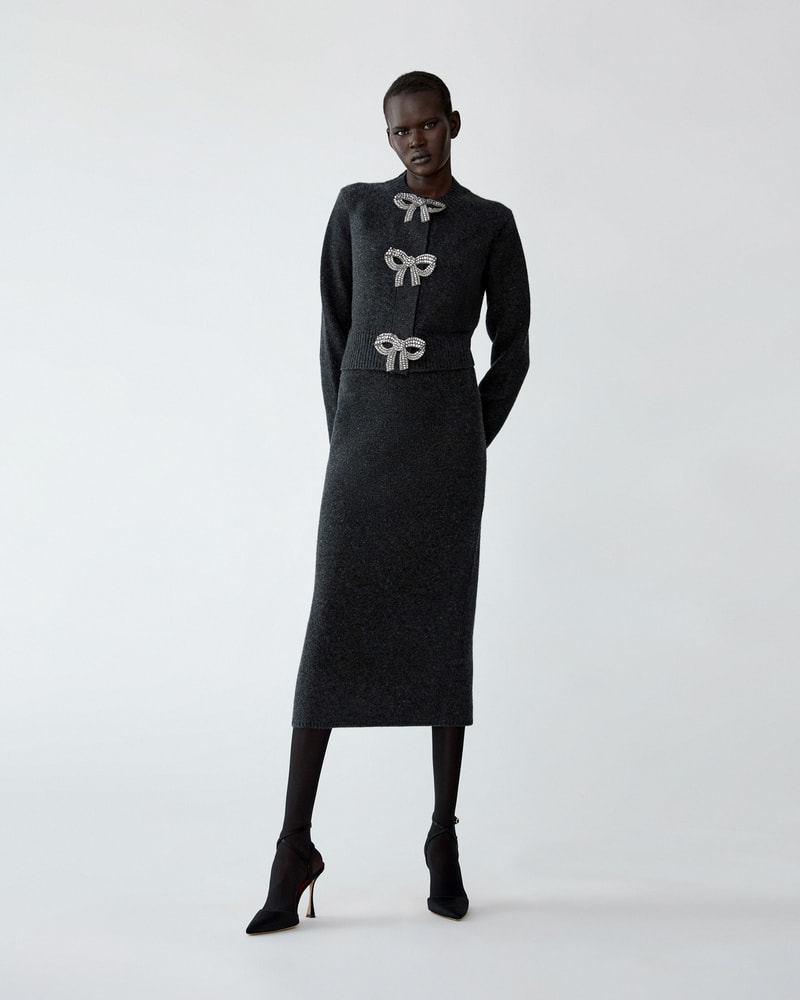 Wool-Cashmere Pencil Skirt