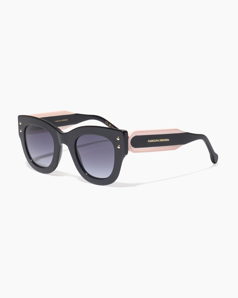 Round Frame Sunglasses With Contrast Temples