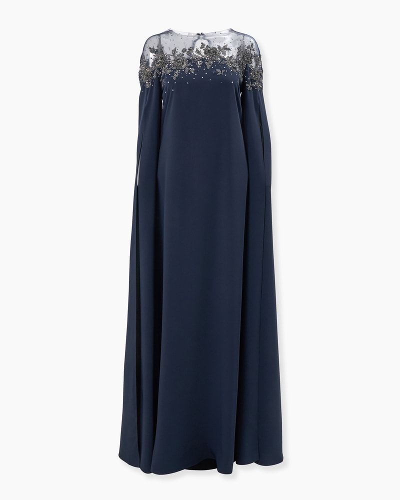 Floral-Embroidered Caftan