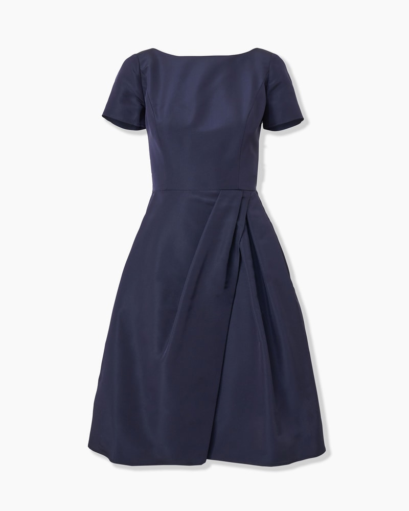 Draped Boat Neck Dress