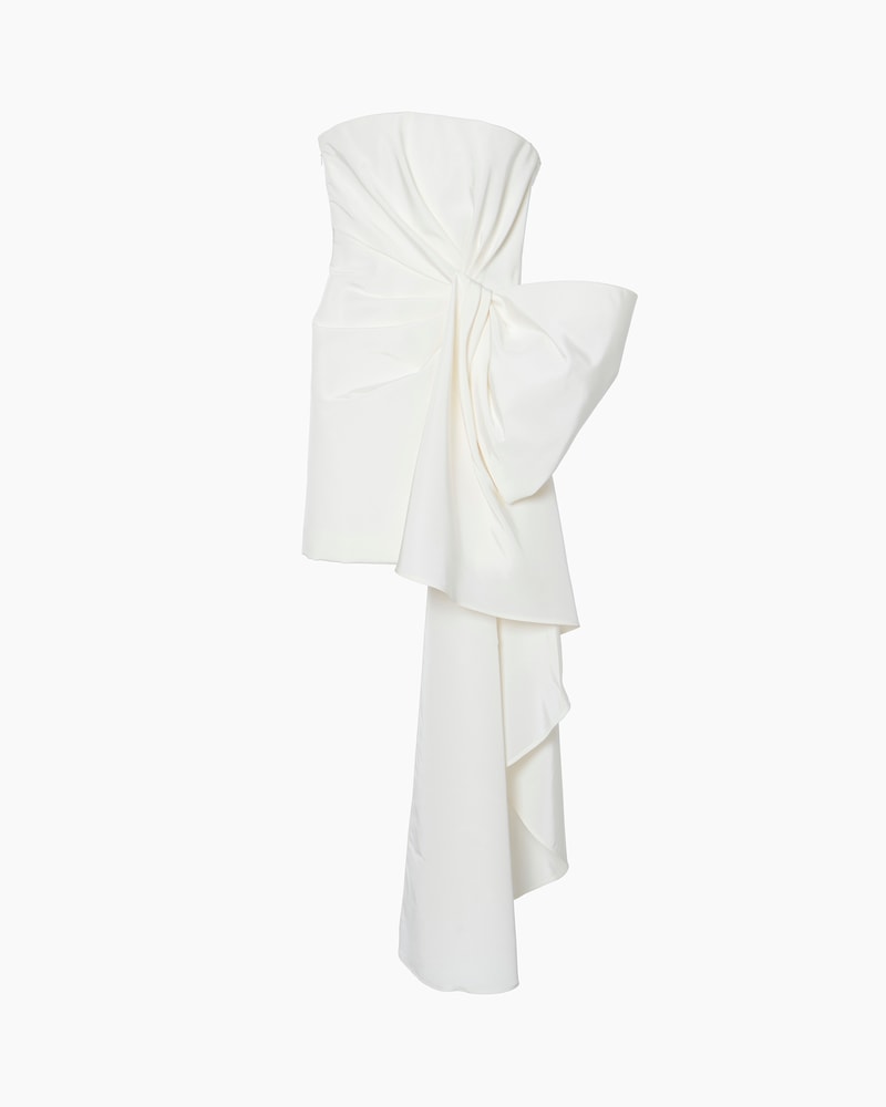 Strapless Mini Dress With Side Drape