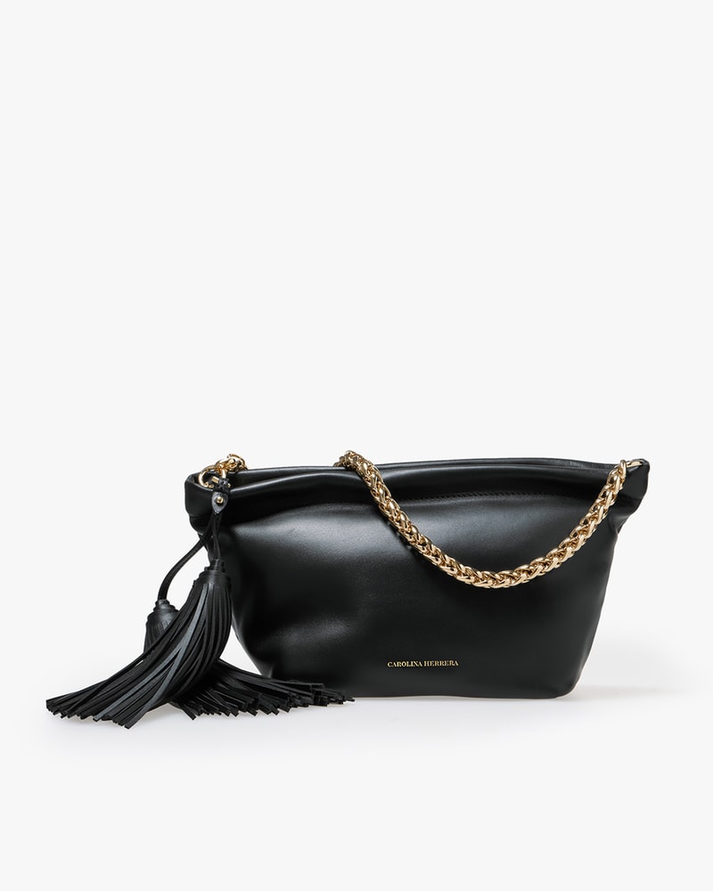 Pia Leather Clutch with Tassel