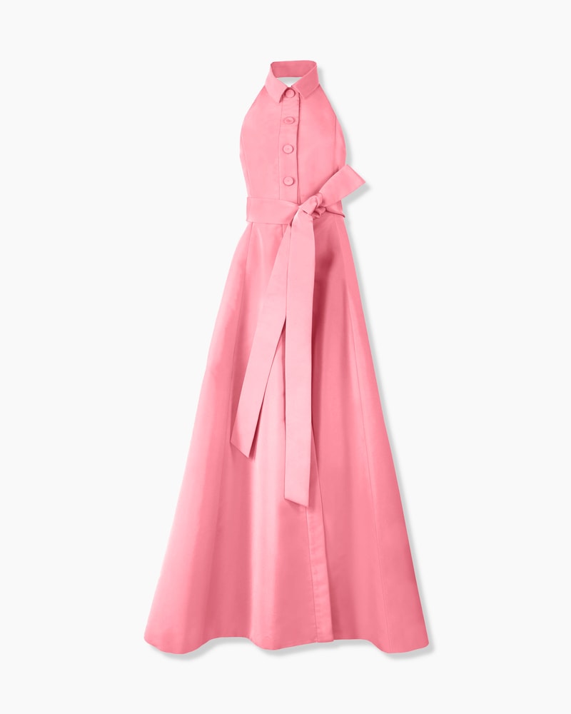 Halterneck Gown With Sash