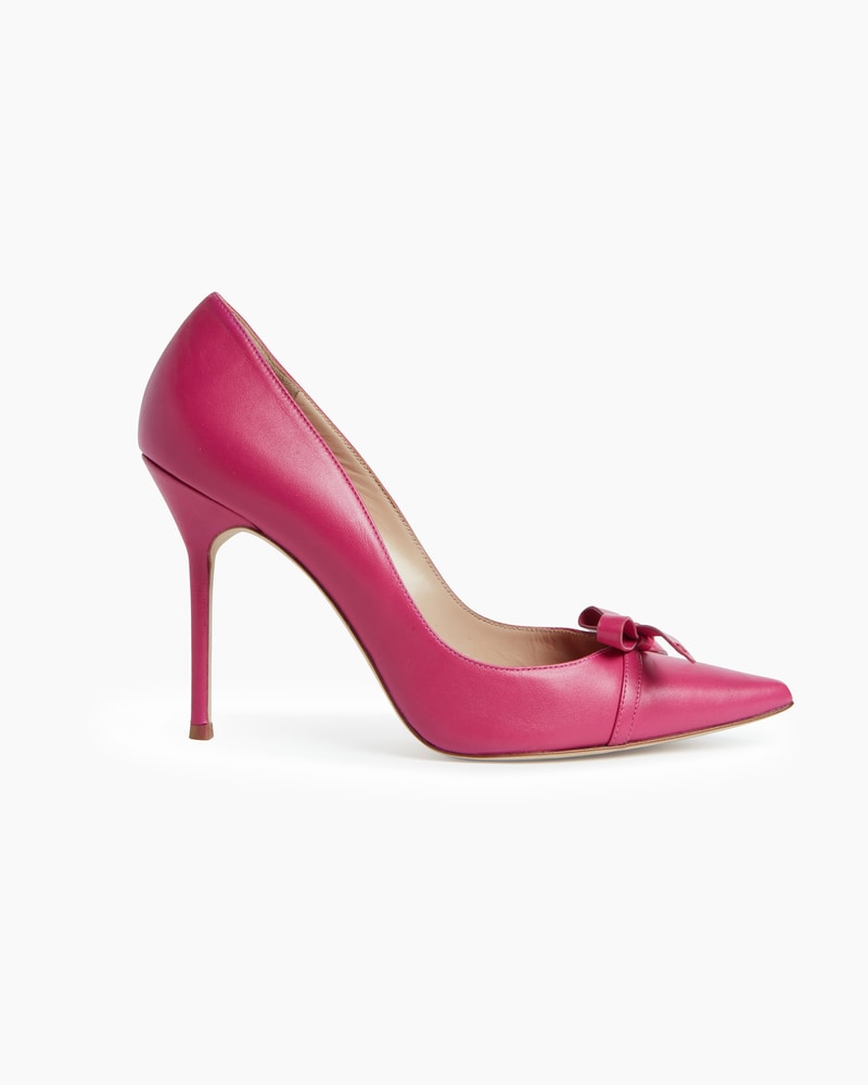 Leather Pump with Bow
