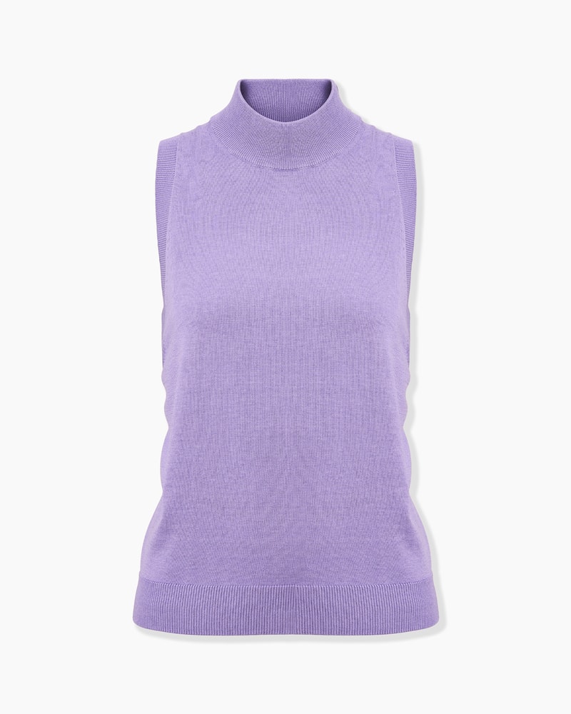 Sleeveless Mock-Neck Top
