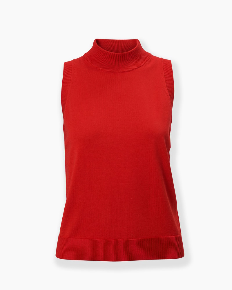 Sleeveless Mock-Neck Top