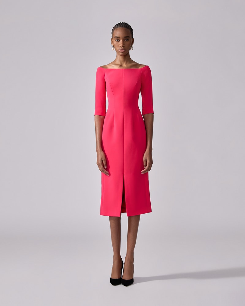 Off-Shoulder Midi Dress