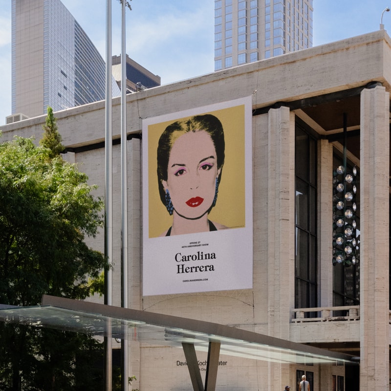 Mrs. Herrera portrait painted by Andy warhol spotted in the streets of NYC