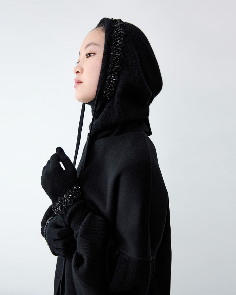 Embroidered Wool-Cashmere Balaclava