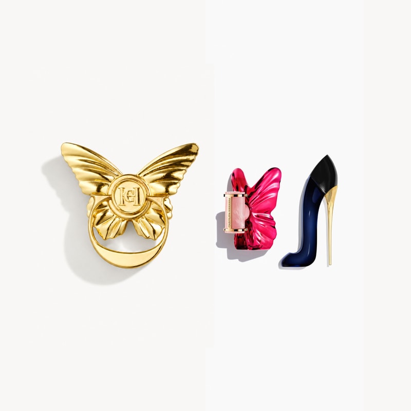 mirror, body lotion and mini