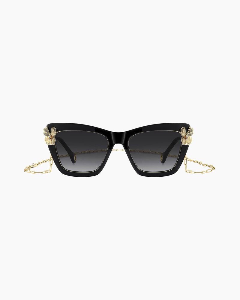 Sunglasses with Butterfly Detail & Chain