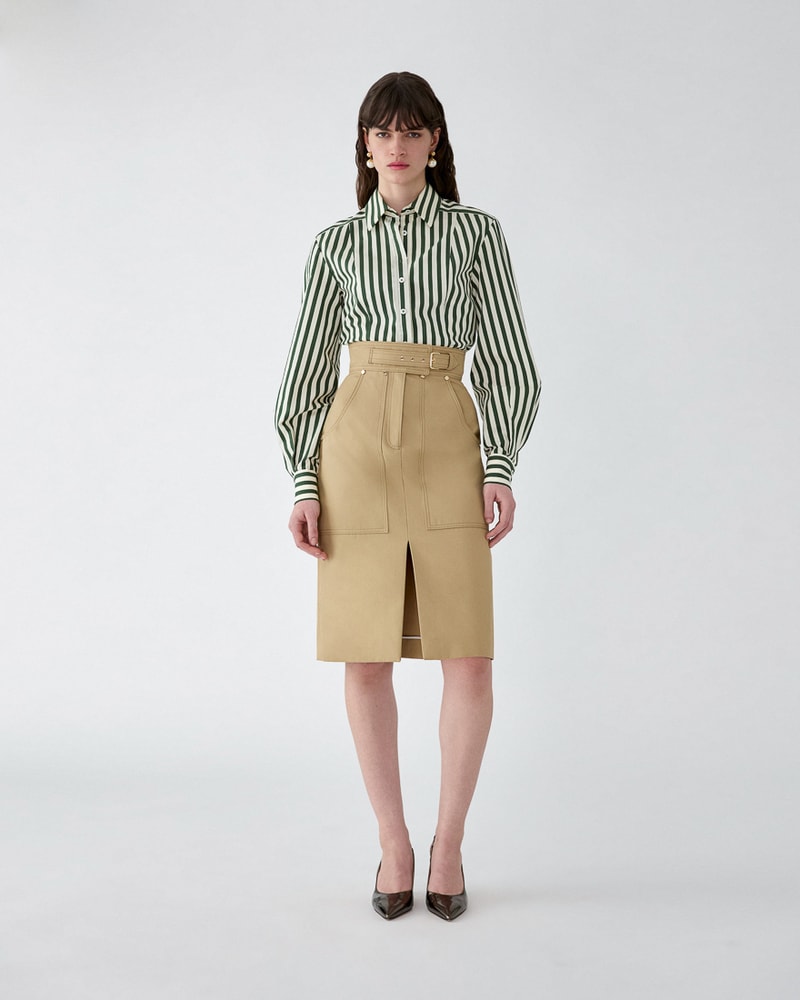 Gabardine Pencil Skirt
