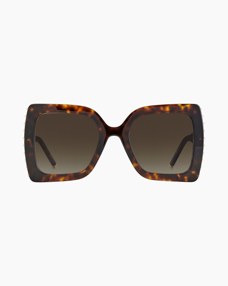 Oversized Square Sunglasses With Pearl Detail