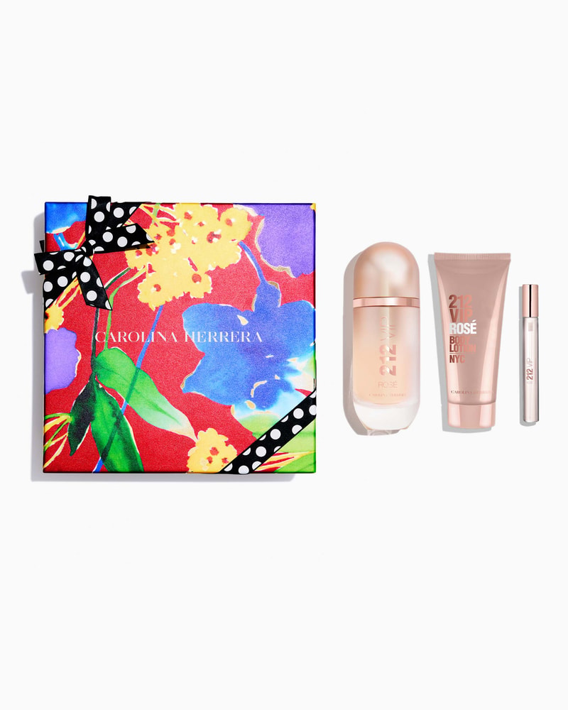 212 VIP Rosé 80ml Eau de Parfum, 100ml Body Lotion and 10ml Megaspritzer