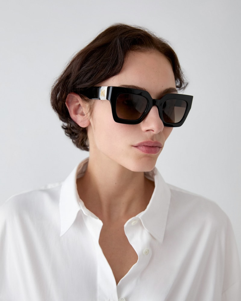 Cat Eye Sunglasses with Temple Insert
