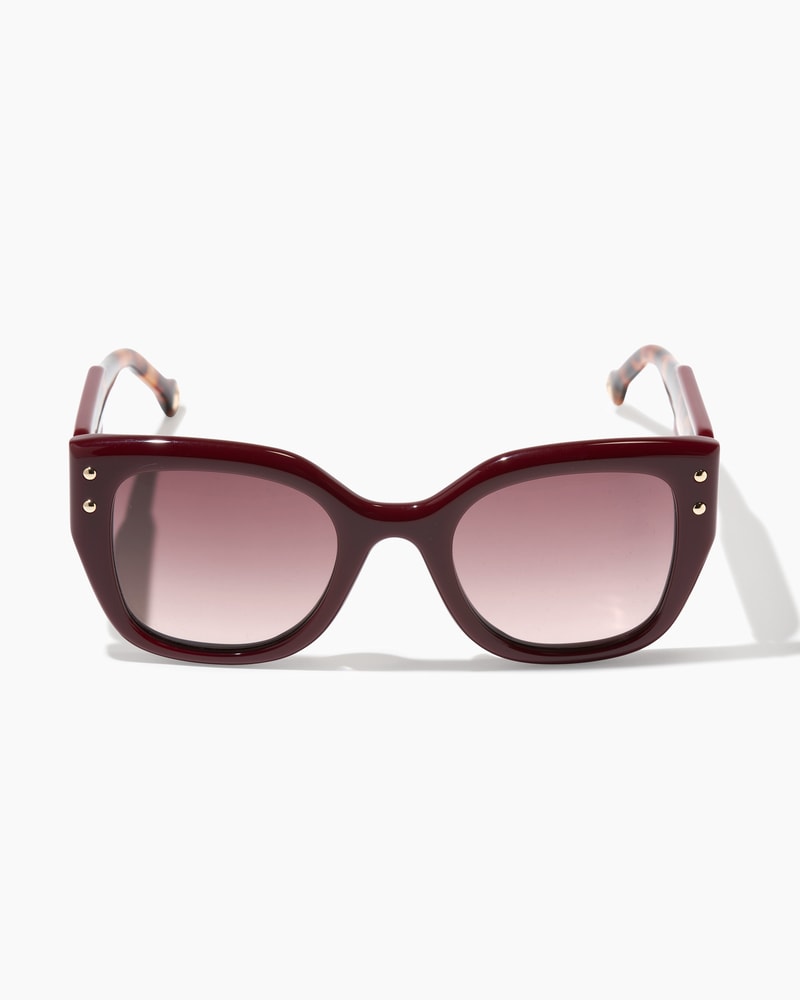 Square Frame Sunglasses with Tortoiseshell Temples