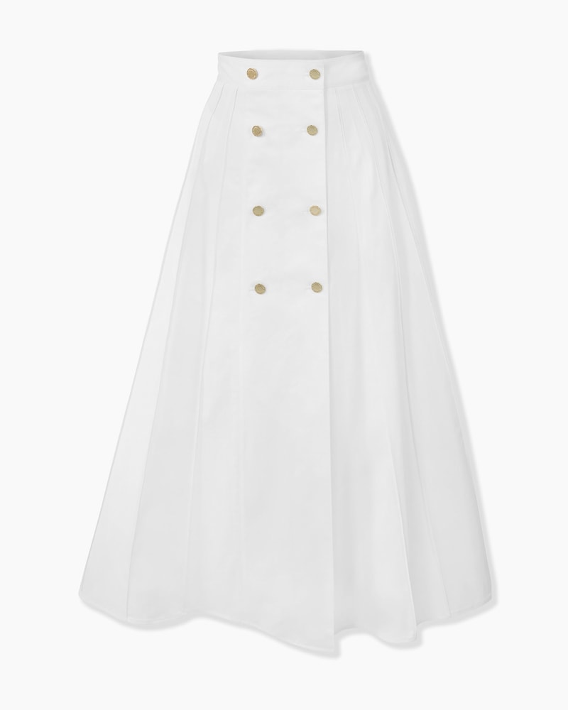 Midi Skirt with Gold Buttons