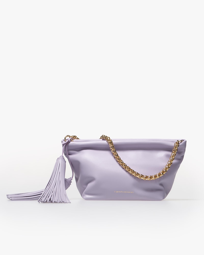 Pia Leather Clutch with Tassel