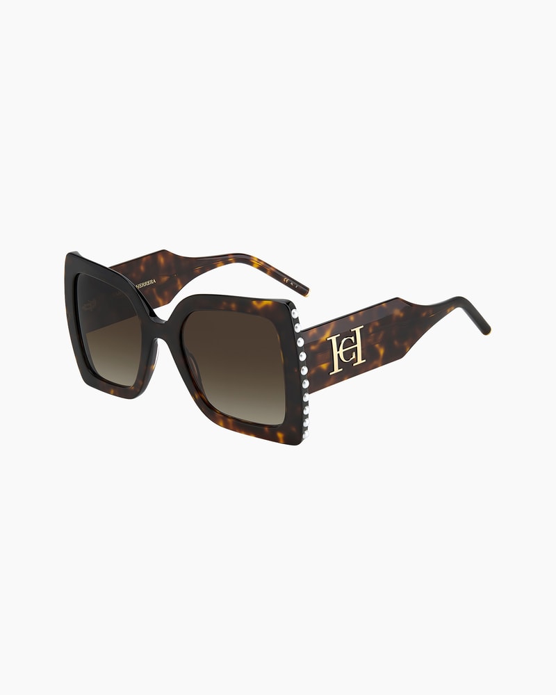 Oversized Square Sunglasses With Pearl Detail