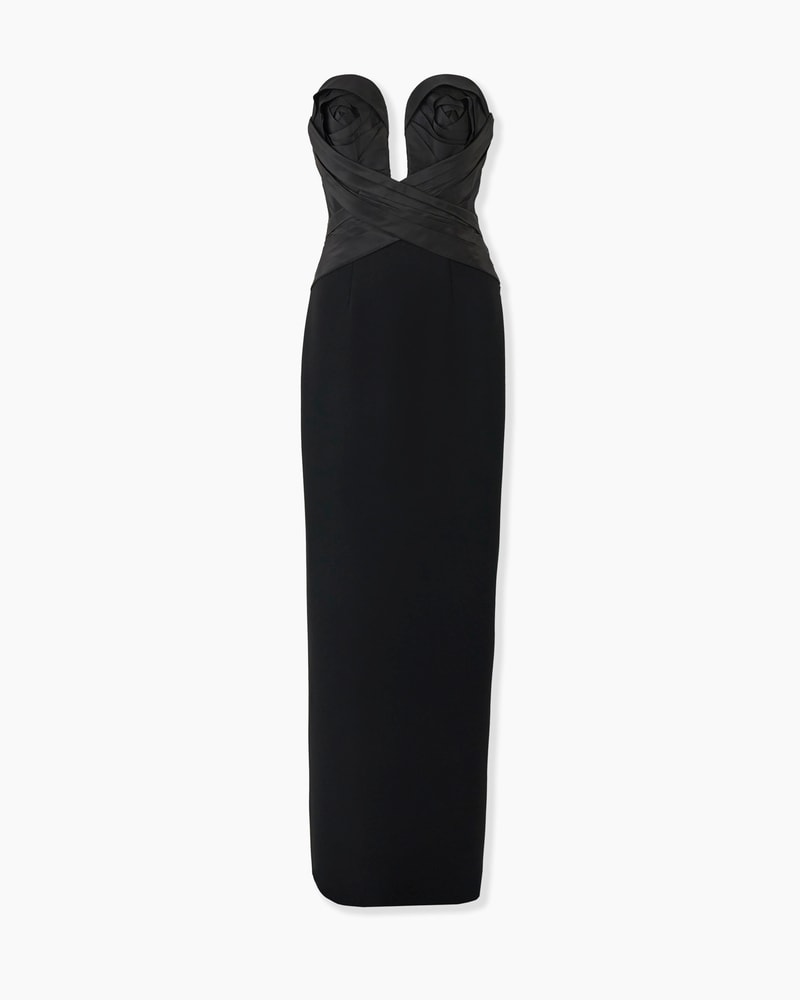 U-Neckline Column Gown