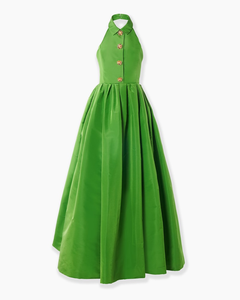 Collared Halterneck Gown