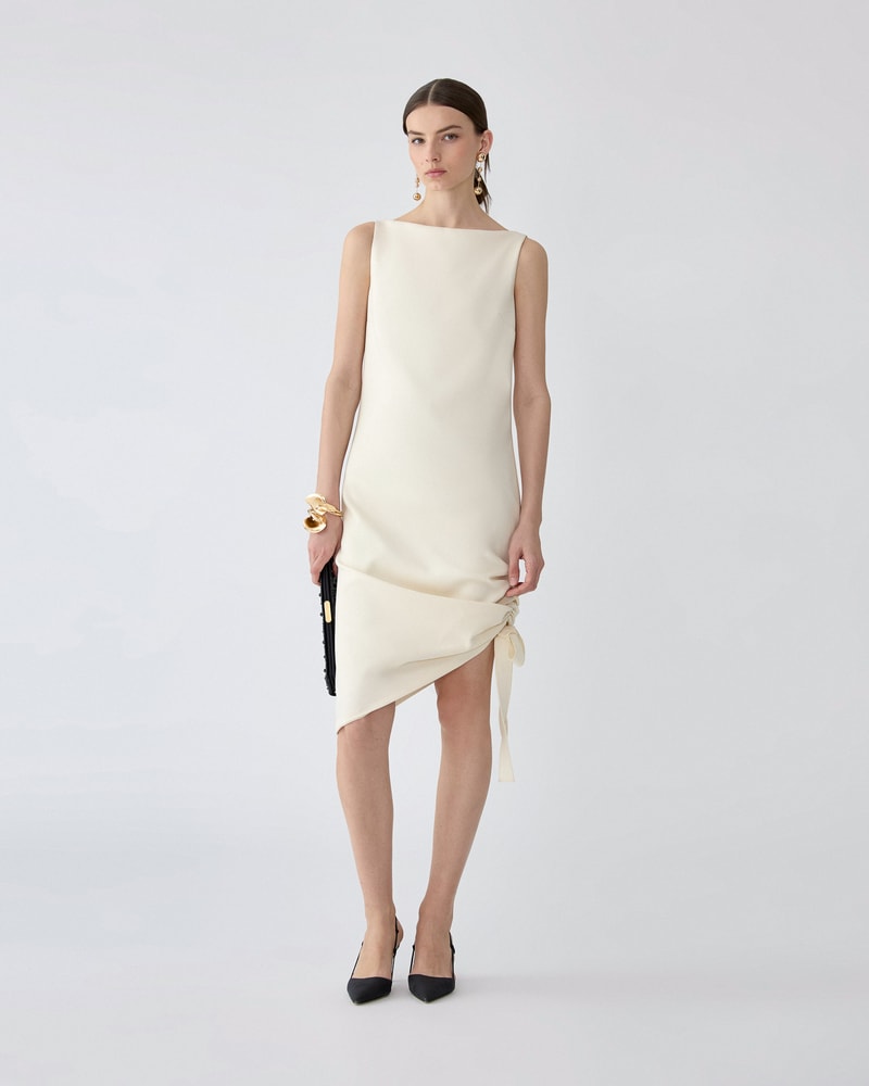 Asymmetric Gathered Dress