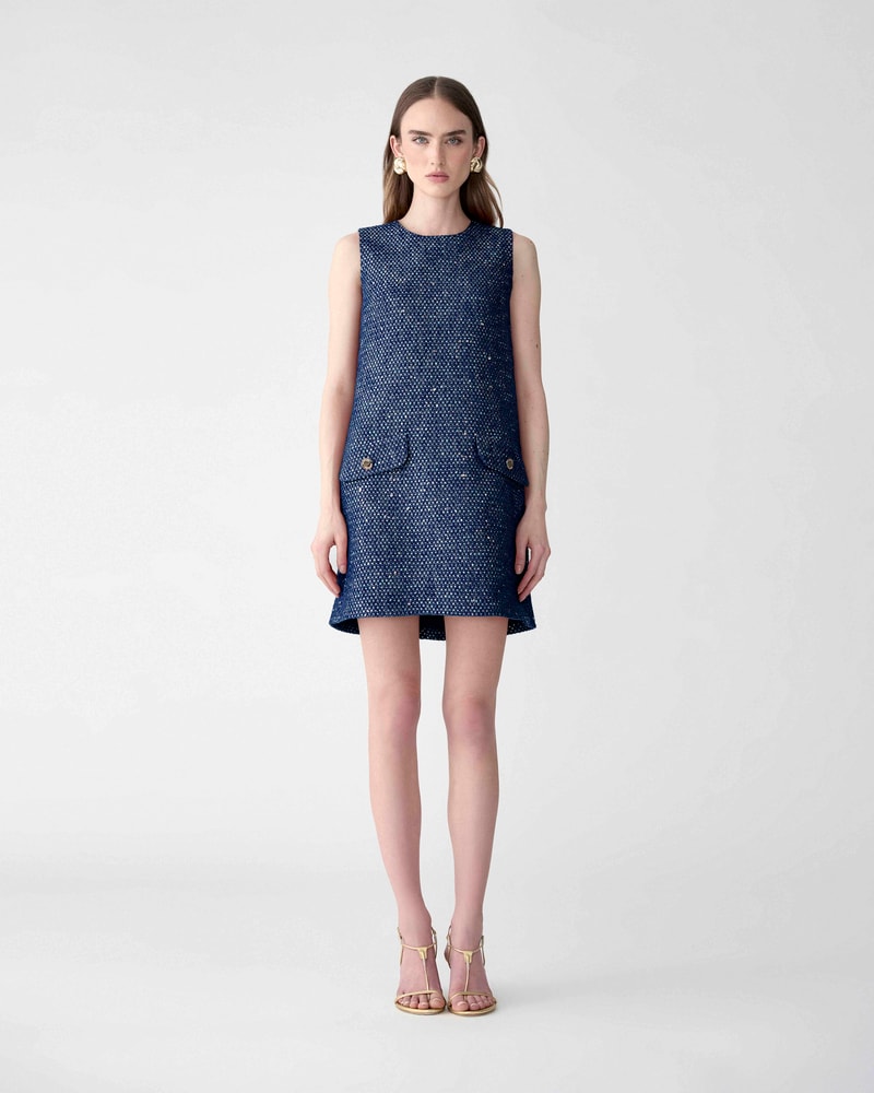 Lurex Tweed Mini Dress