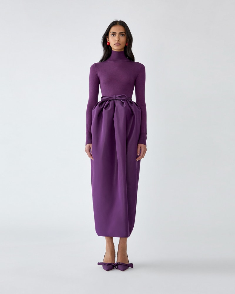 Merino-Silk Turtleneck Sweater